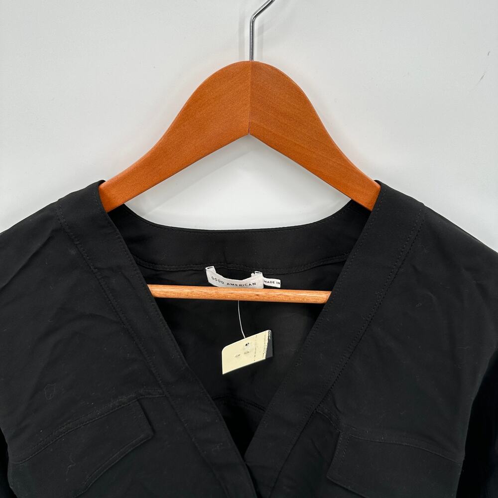 GOOD AMERICAN NWT Utility Surplice Bodysuit in Black // S - Picture 7 of 14